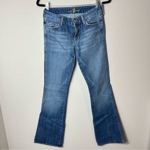 7 For All Man Kind Low Rise Flare Jeans Size 28